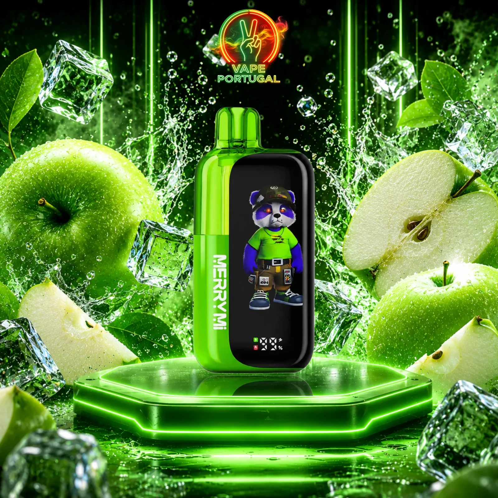 Vape Descartável Green Apple – MerryMi Panda X 40K