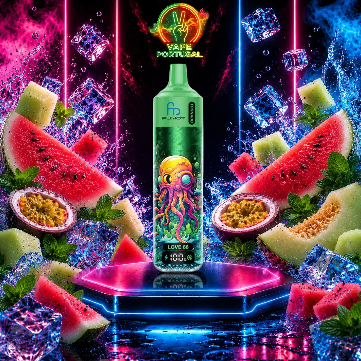 Vape Descartável Love 66 – Fumot Tornado Music 30K