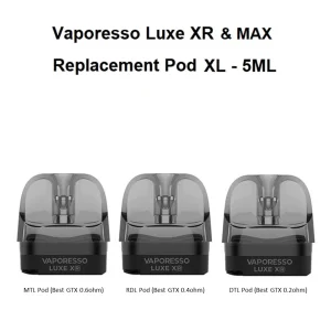 Vaporesso - Luxe XR/XR Max Cartucho 5ml (1unid.) DTL/RDL/MTL